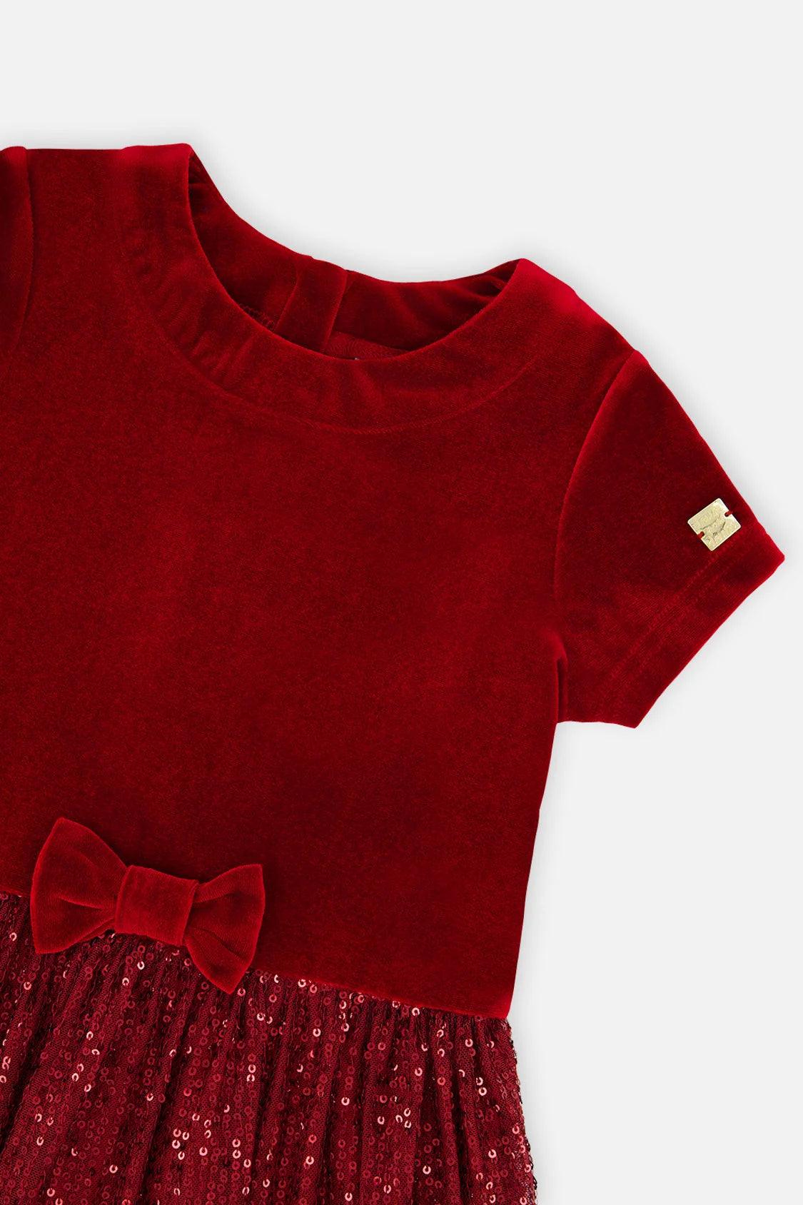 Deux Par Deux girls velvet & sequin dress