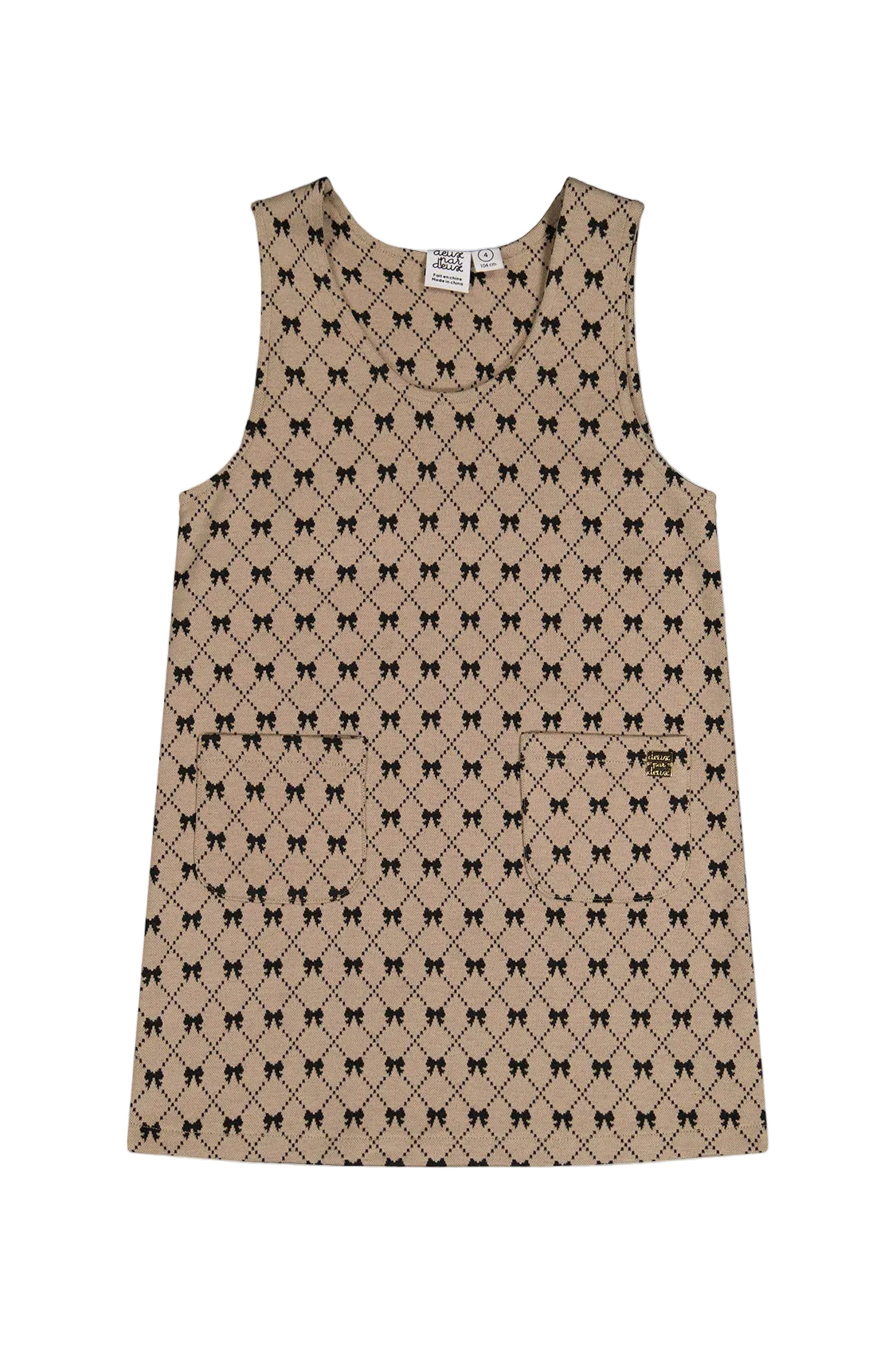 Deux Par Deux girls bow print jumper