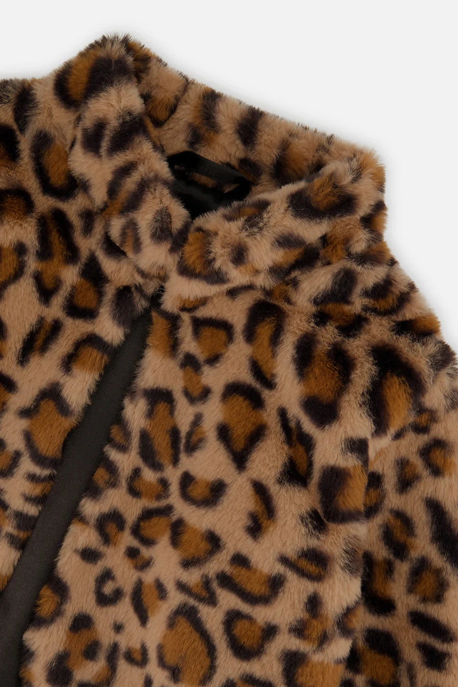 Deux Par Deux girls leopard print faux fur jacket