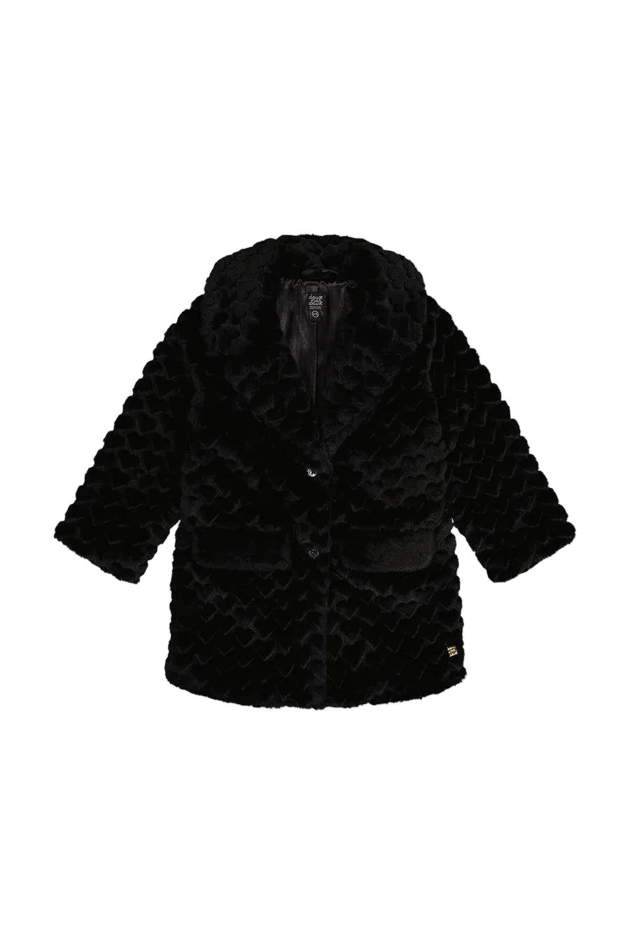 Deux Par Deux girls long faux fur coat