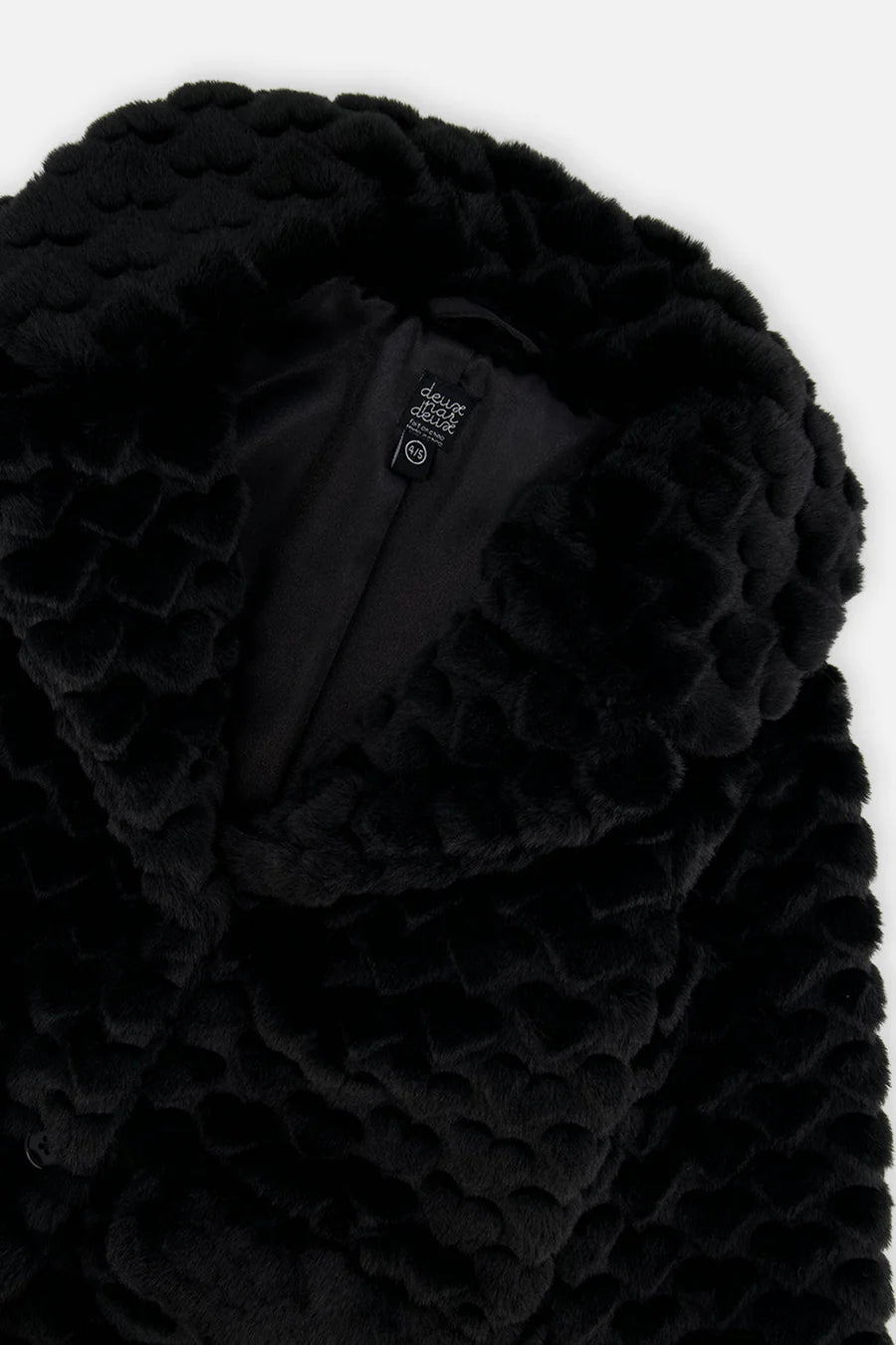 Deux Par Deux girls long faux fur coat