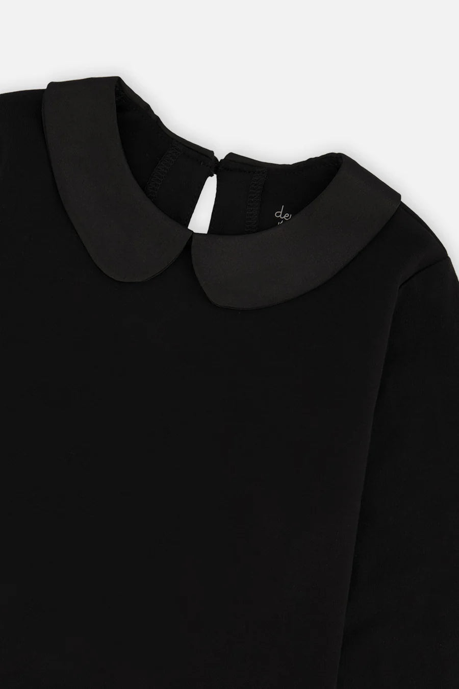 Deux Par Deux girls satin collar long sleeve shirt