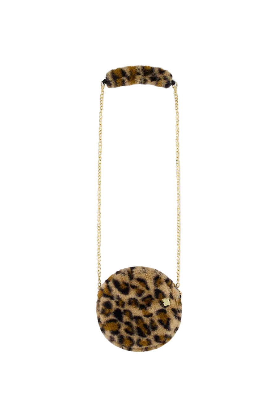 Deux Par Deux girls leopard print faux fur handbag