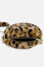 Deux Par Deux girls leopard print faux fur handbag