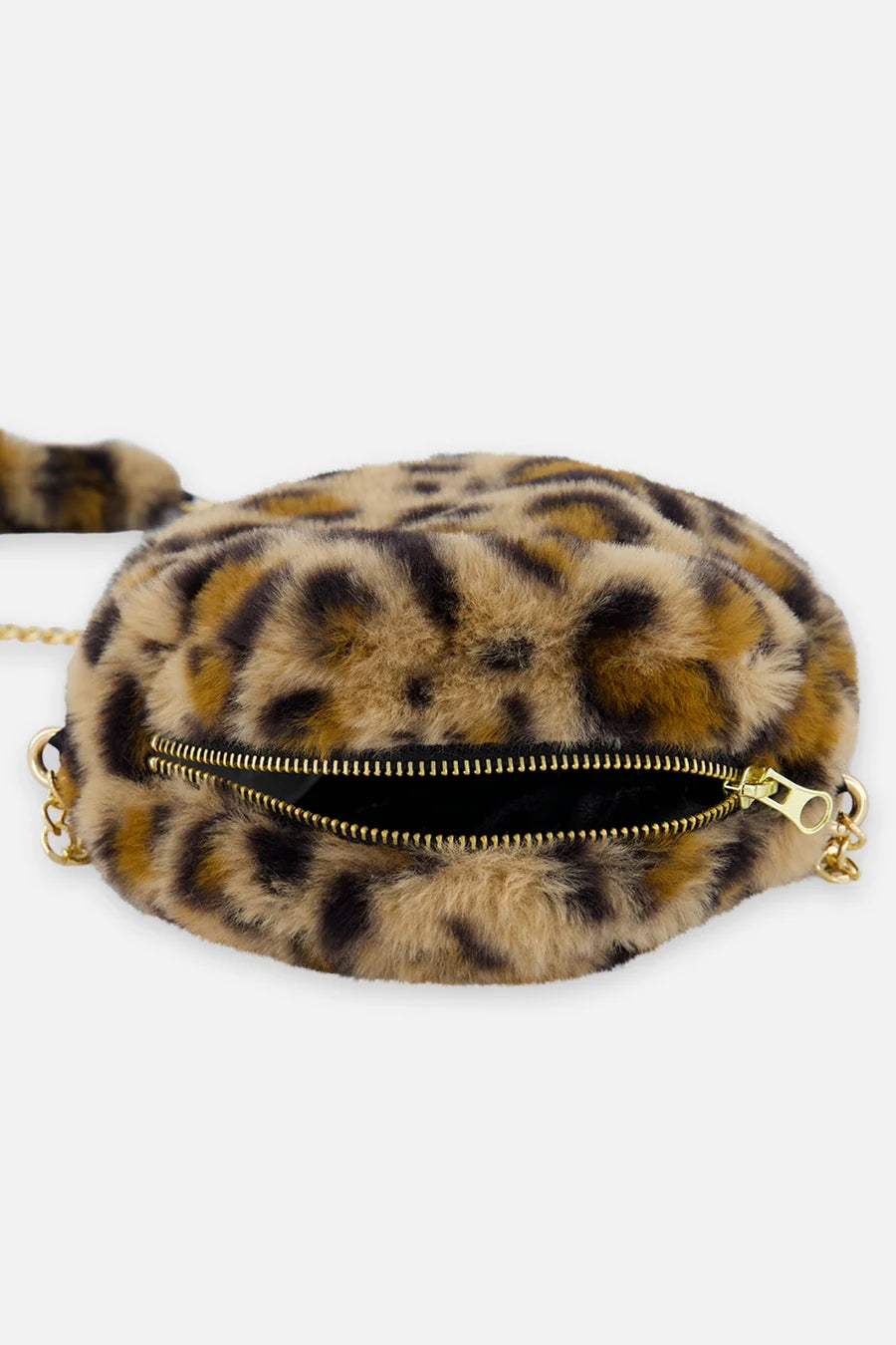 Deux Par Deux girls leopard print faux fur handbag
