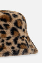 Deux Par Deux girls leopard print faux fur hat