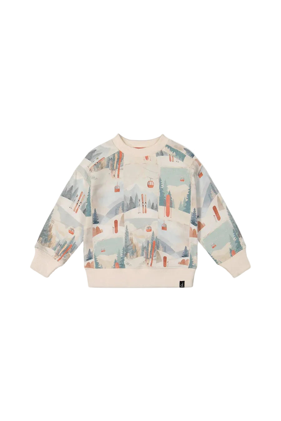 Deux Par Deux infant & boys vintage ski print sweatshirt