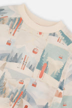 Deux Par Deux infant & boys vintage ski print sweatshirt