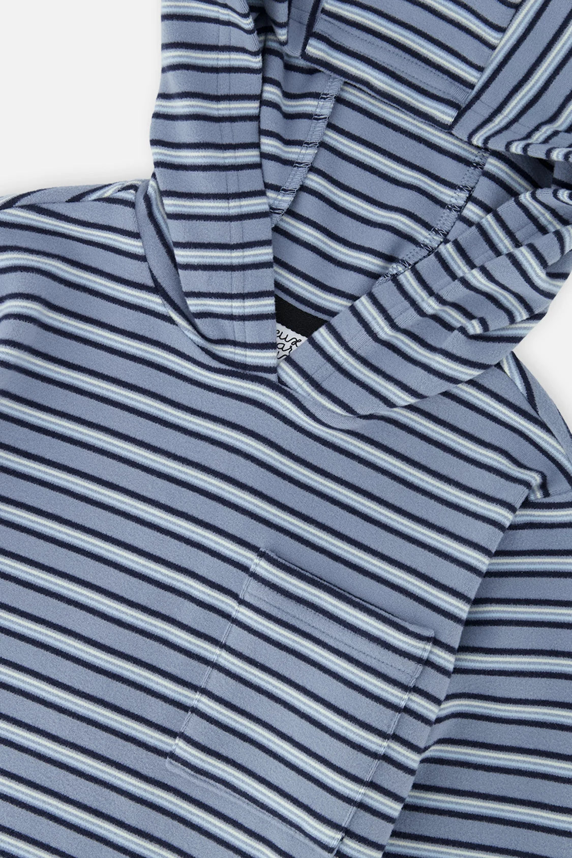 Deux Par Deux boys striped brushed jersey hoodie shirt