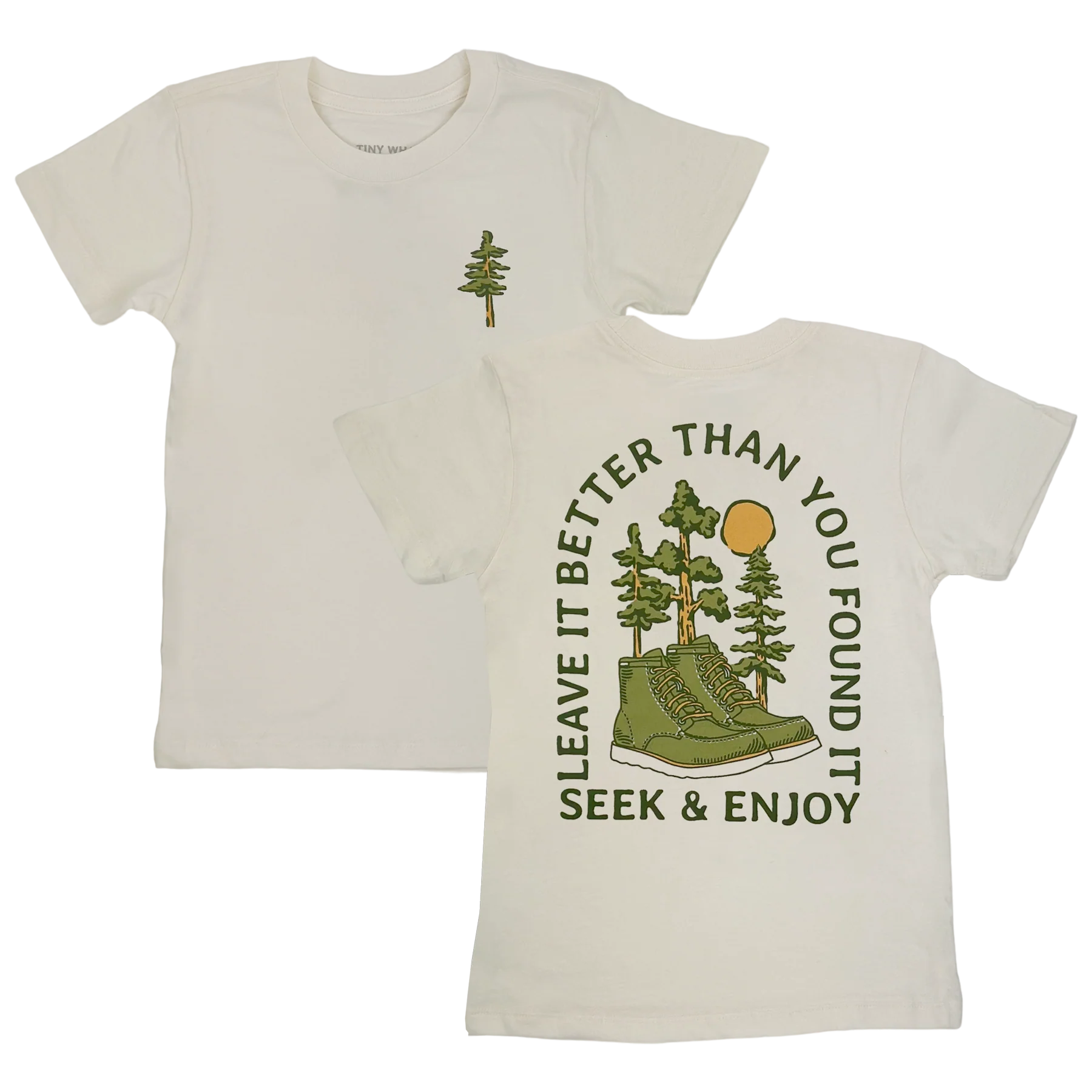 Tiny Whales kids "leave it better" tee