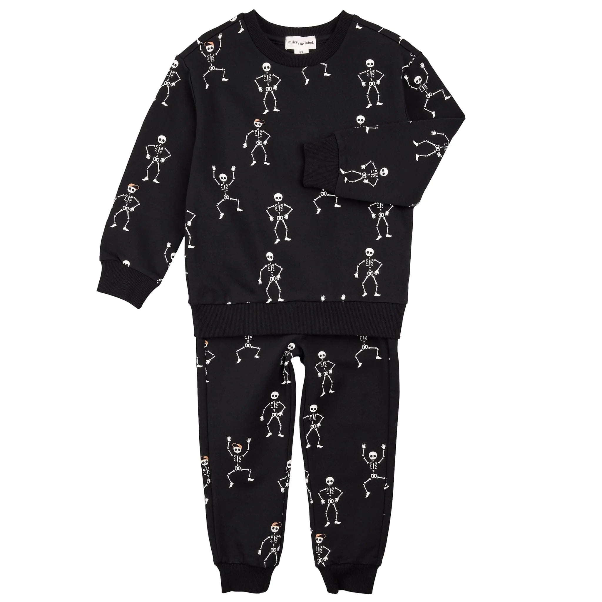 Miles the Label infant dancing skeletons sweat set