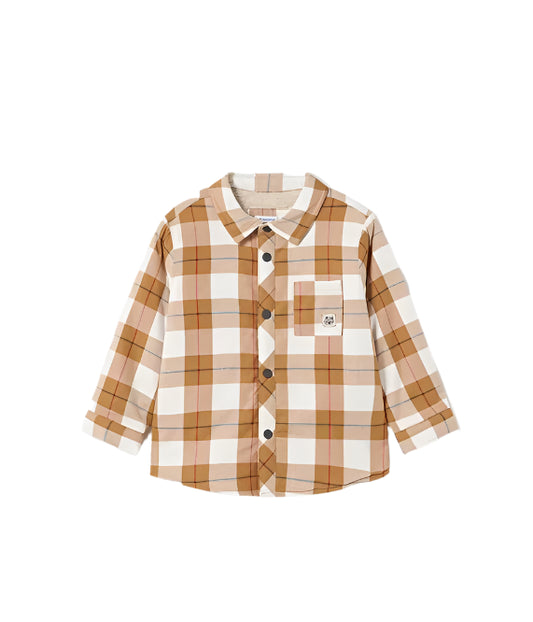 Mayoral infant boy plaid shacket