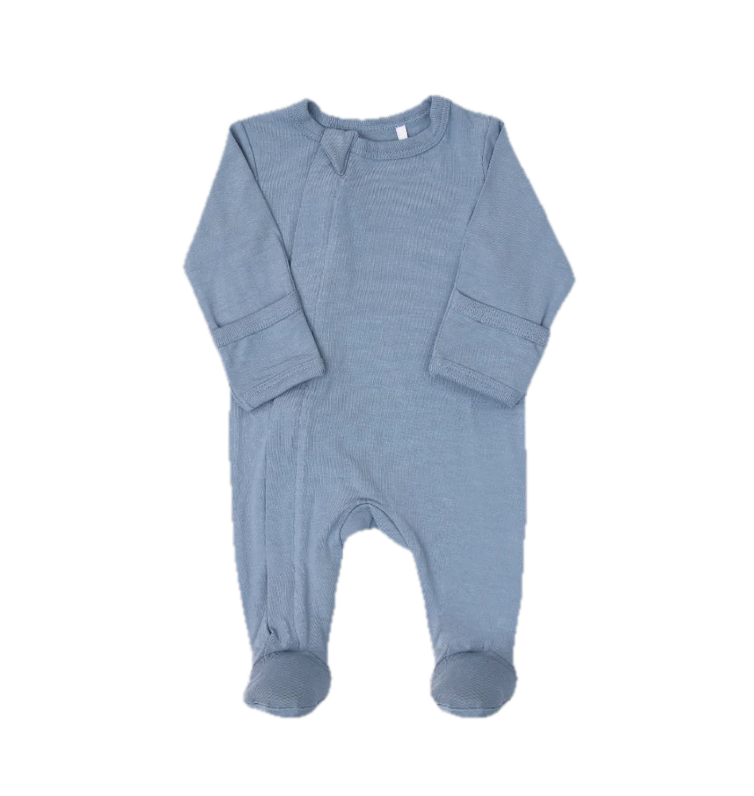 Coccoli infant solid zip footie
