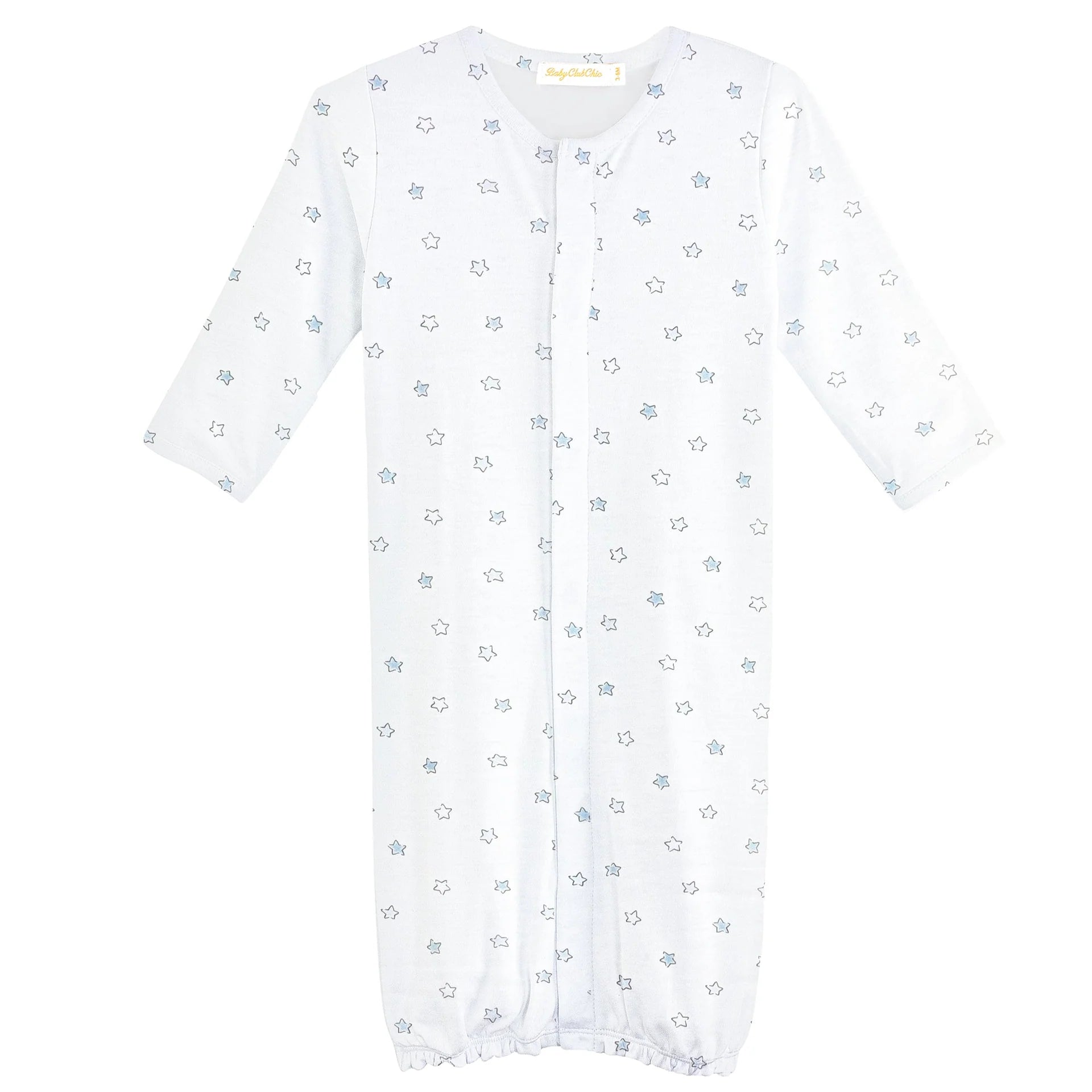 Baby Club Chic infant boy little blue stars print gown