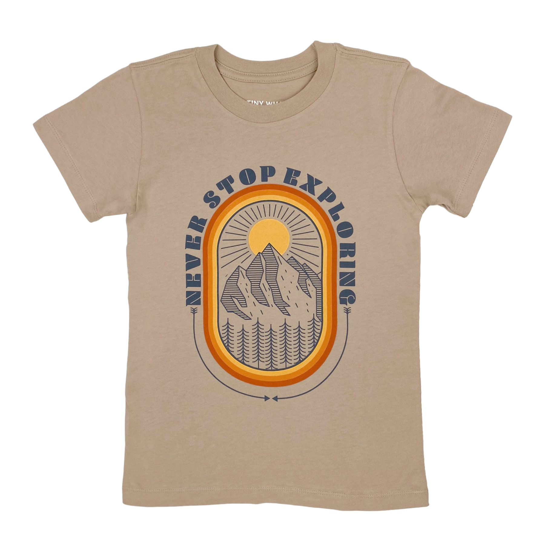 Tiny Whales infant & kids never stop exploring tee