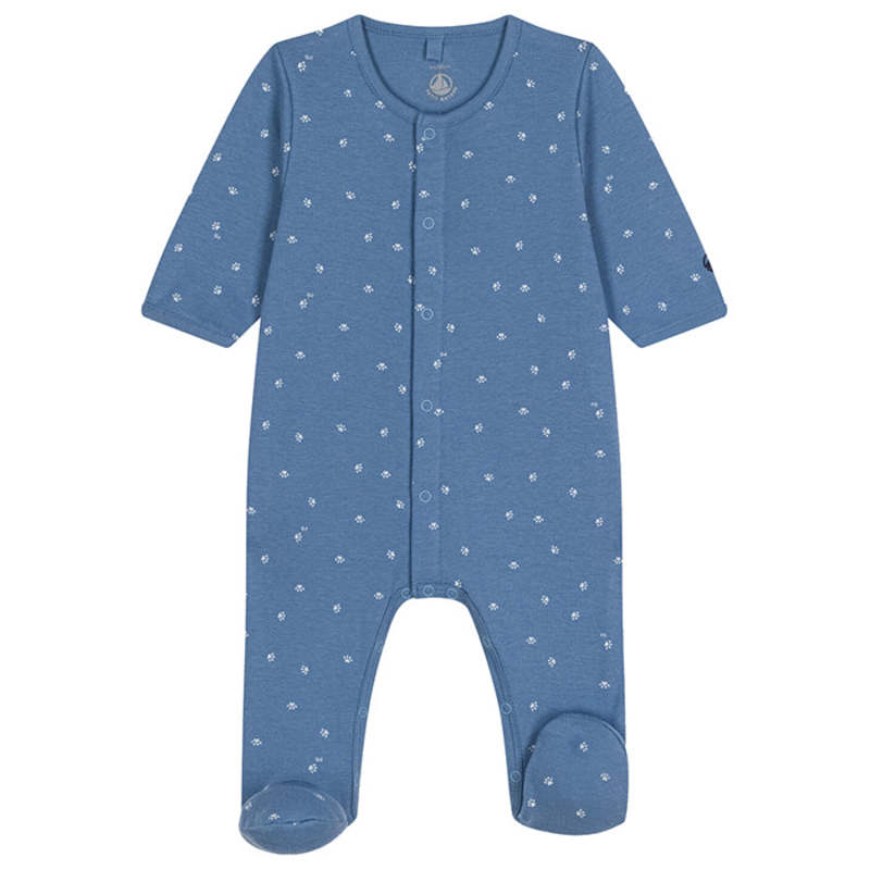 Petit Bateau infant paw print footie
