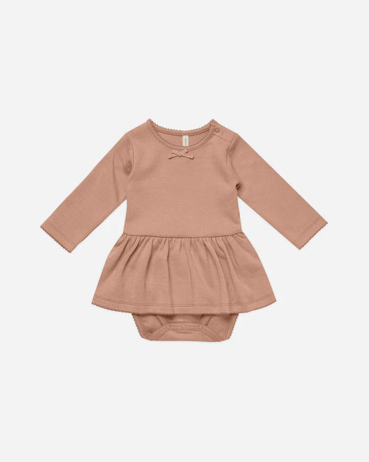 Quincy Mae infant girl pointelle skirted bodysuit