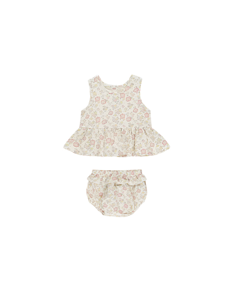 Quincy Mae infant girl sleeveless peplum set