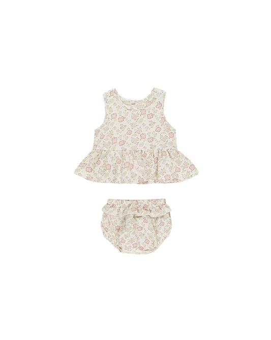 Quincy Mae infant girl sleeveless peplum set