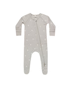 Quincy Mae infant holiday bamboo zip footie
