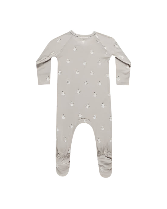 Quincy Mae infant holiday bamboo zip footie