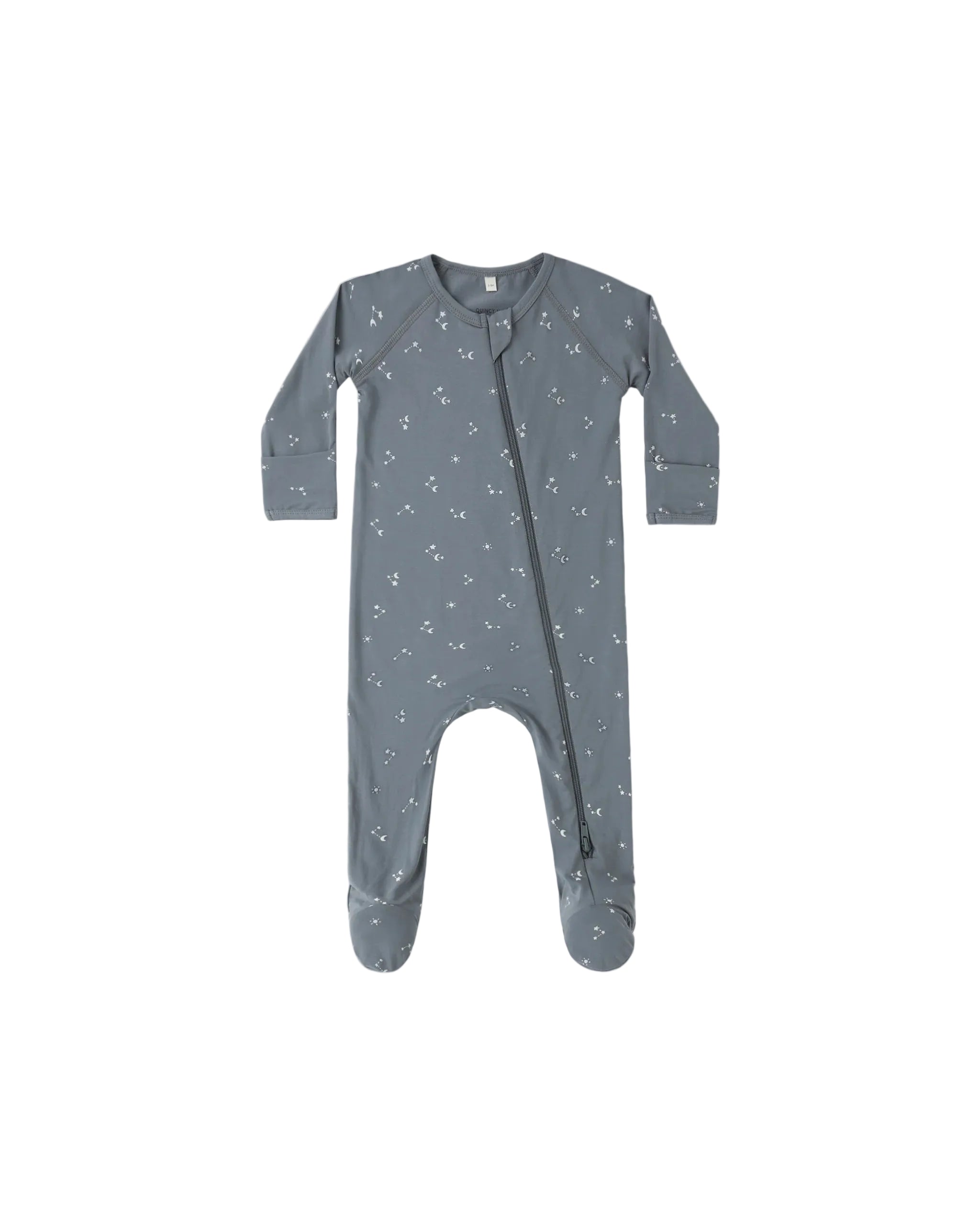 Quincy Mae infant bamboo zip footie