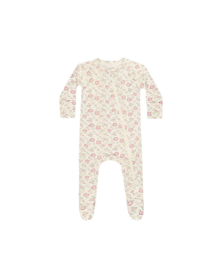 Quincy Mae infant bamboo zip footie