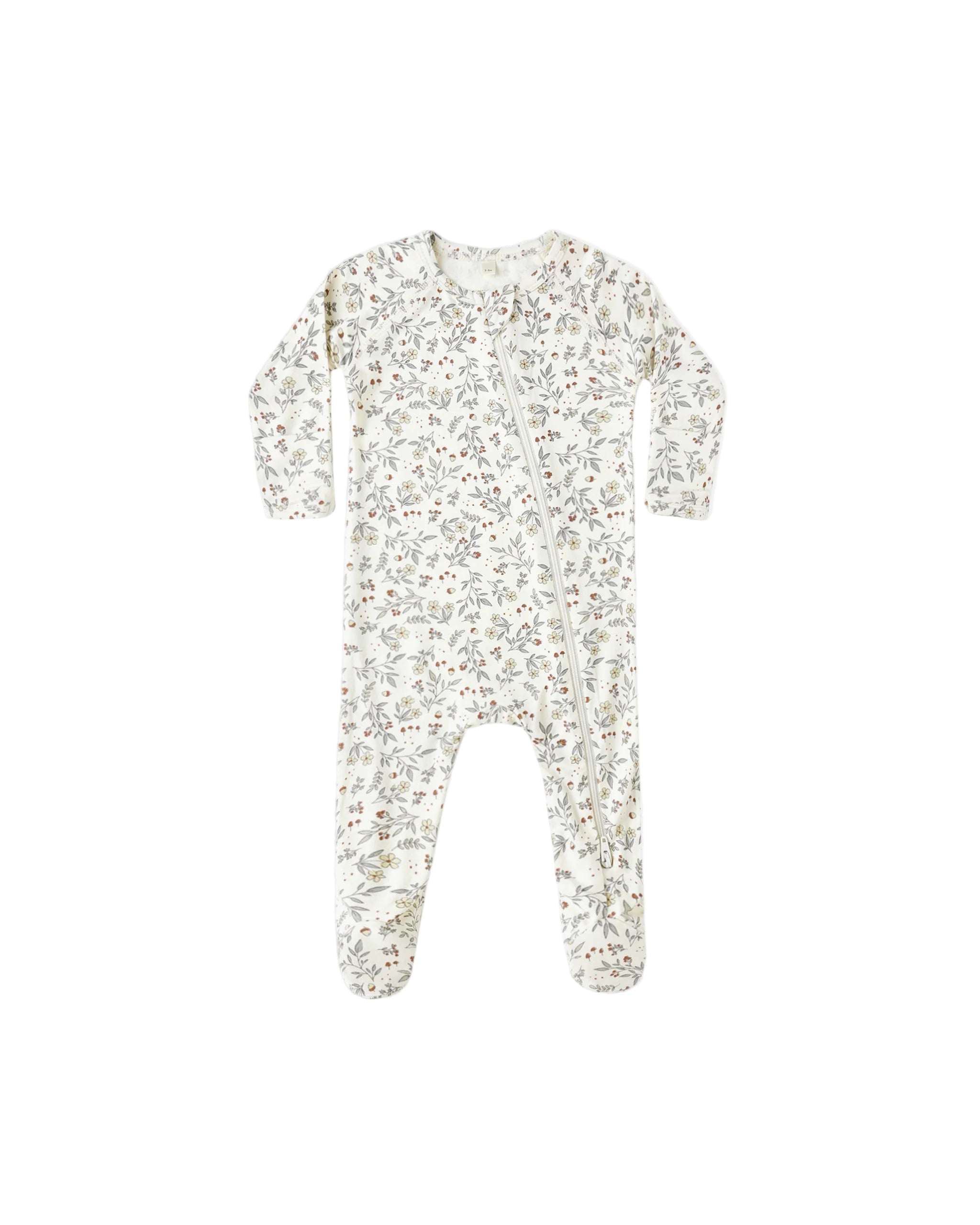 Quincy Mae infant bamboo zip footie