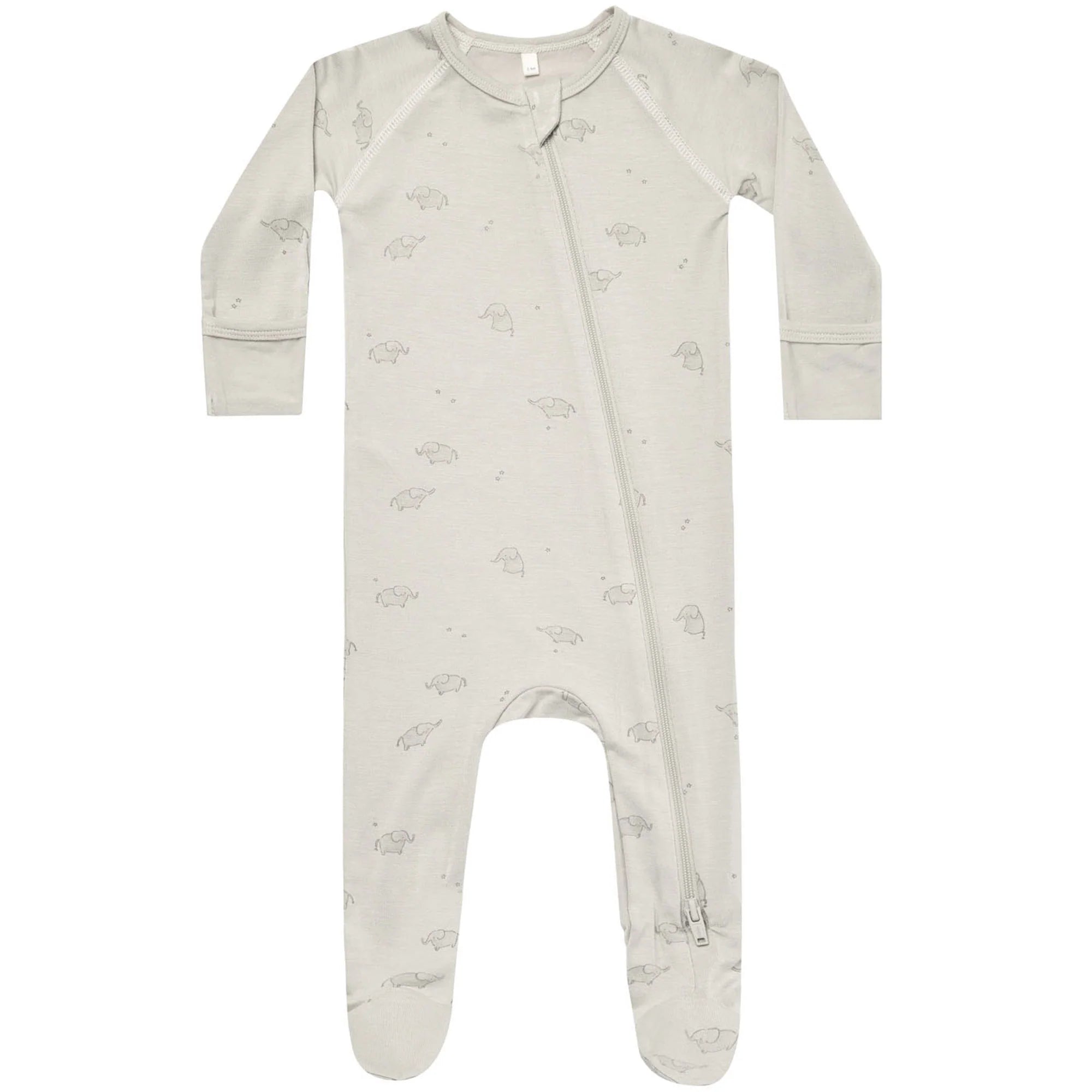 Quincy Mae infant bamboo zip footie