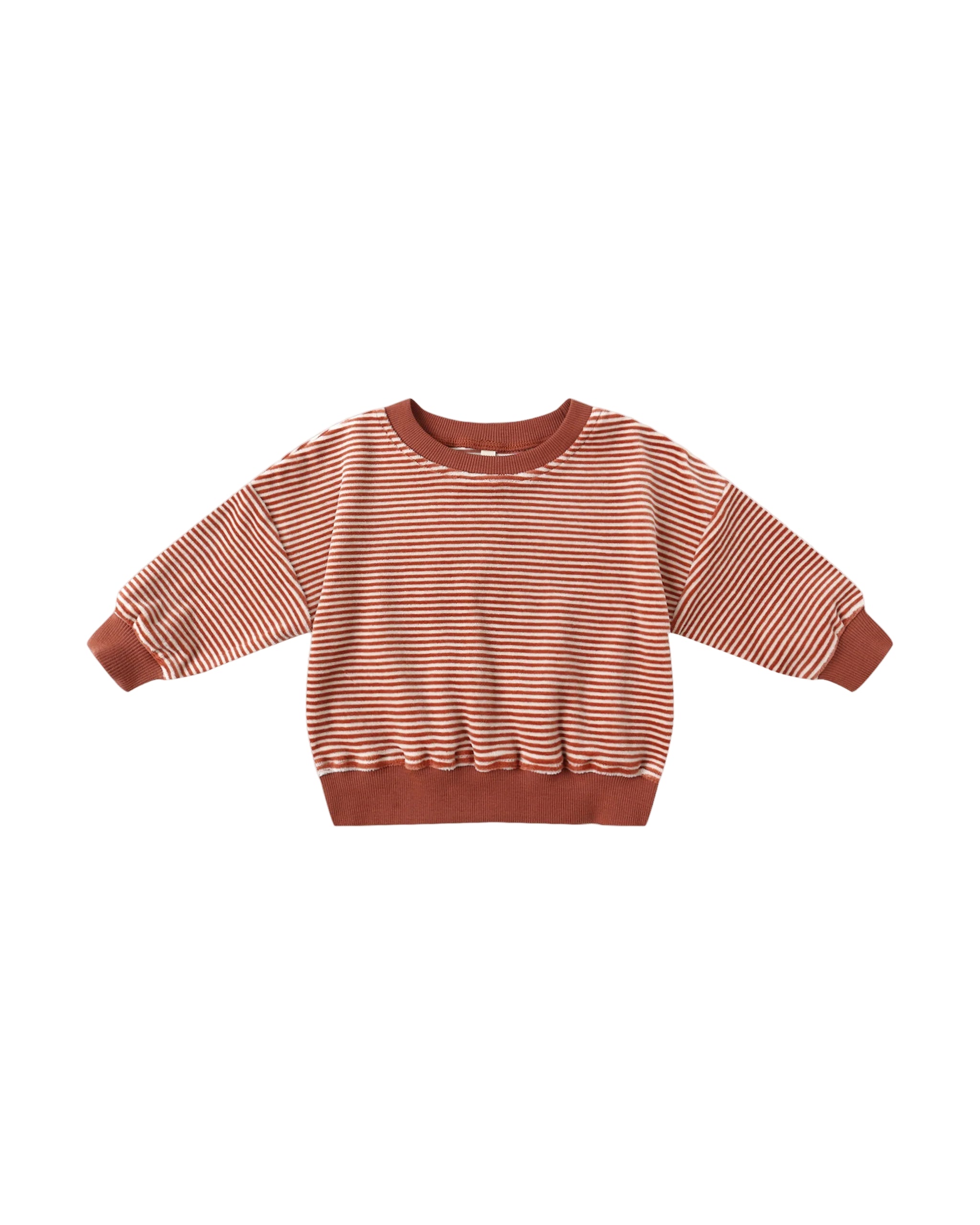 Quincy Mae infant & kids relaxed velour sweatshirt