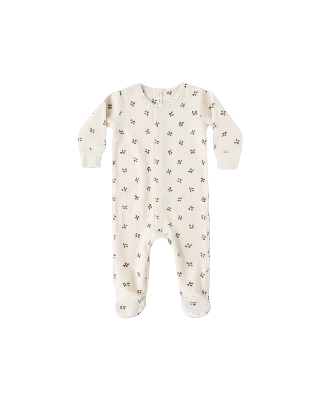 Quincy Mae infant hidden snap velour footie