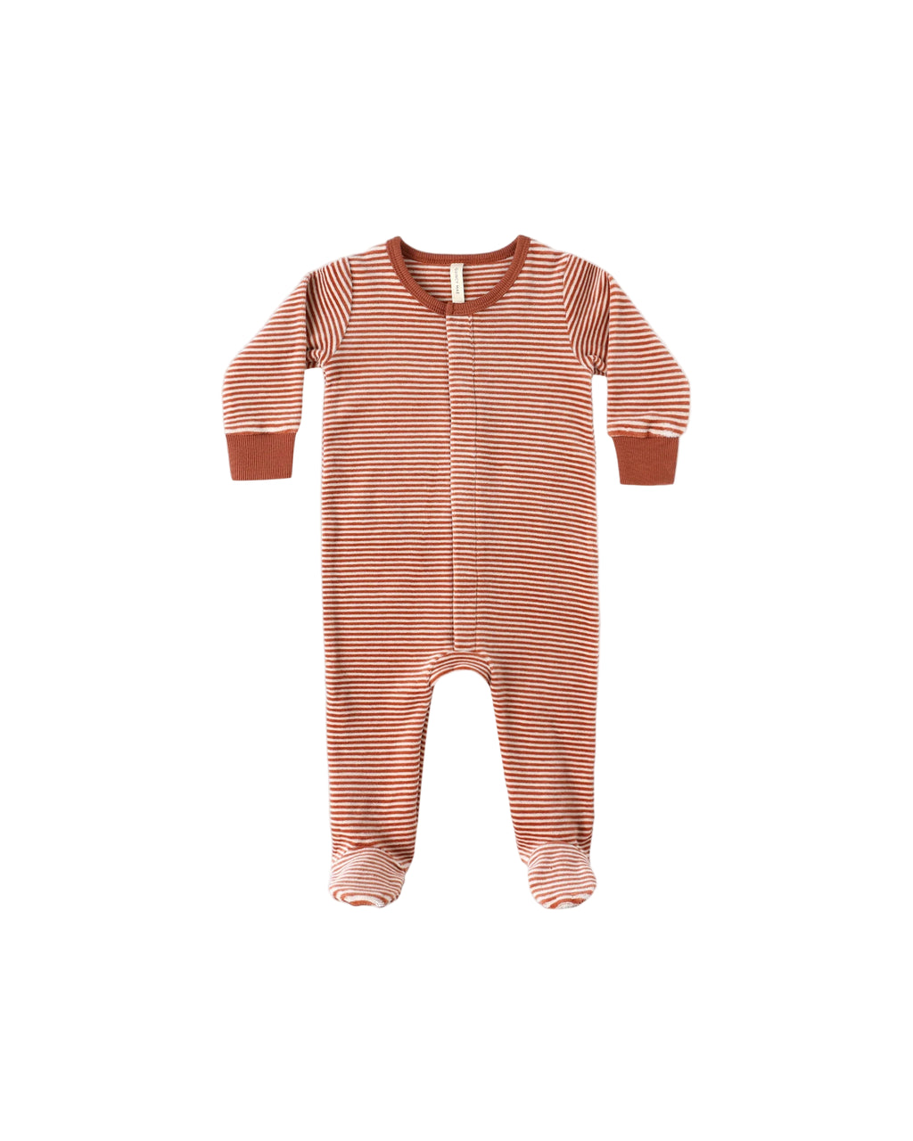 Quincy Mae infant hidden snap velour footie