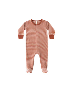 Quincy Mae infant hidden snap velour footie