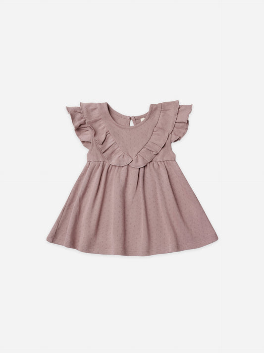 Quincy Mae infant & girls pointelle ruffle dress & bloomers