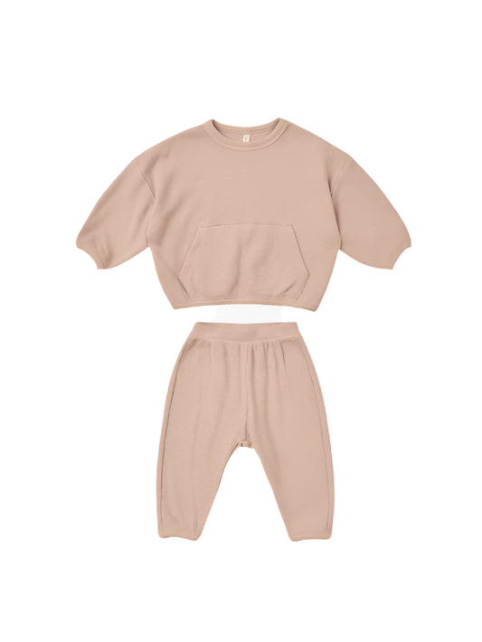 Quincy Mae waffle top + pant set