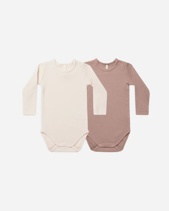 Quincy Mae infant 2-pack waffle bodysuits