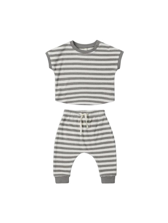 Quincy Mae infant terry tee & pant set
