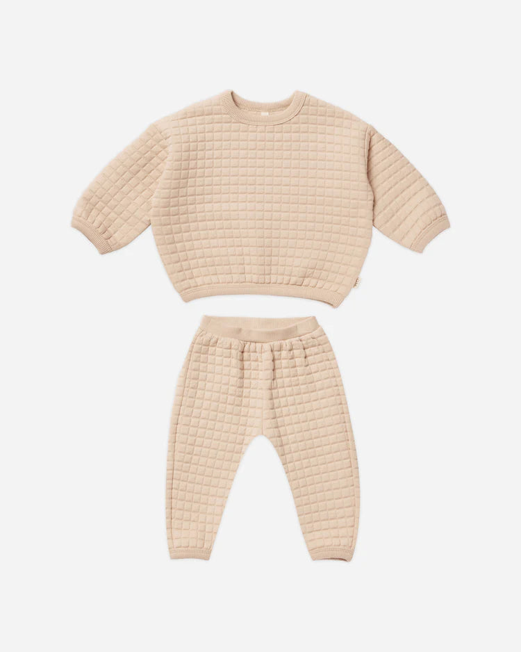 Quincy Mae infant & toddler quilted sweater + pant set