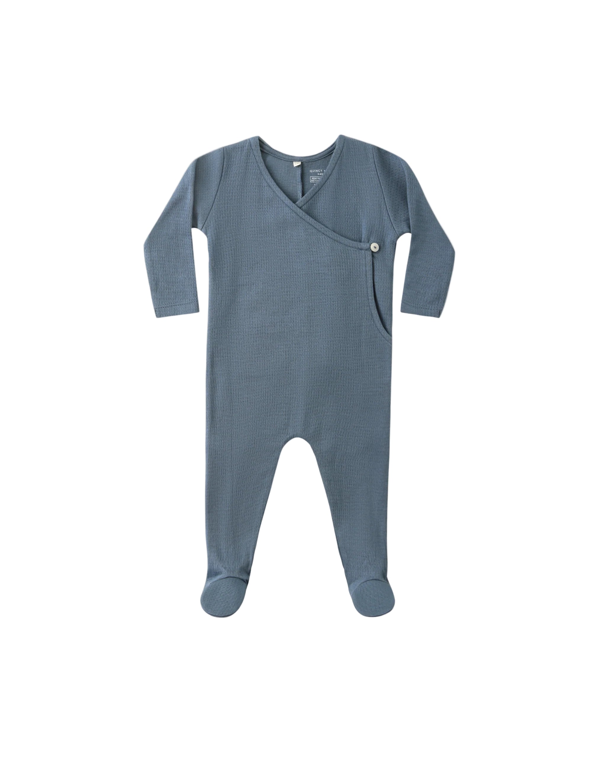 Quincy Mae infany pointelle wrap footie