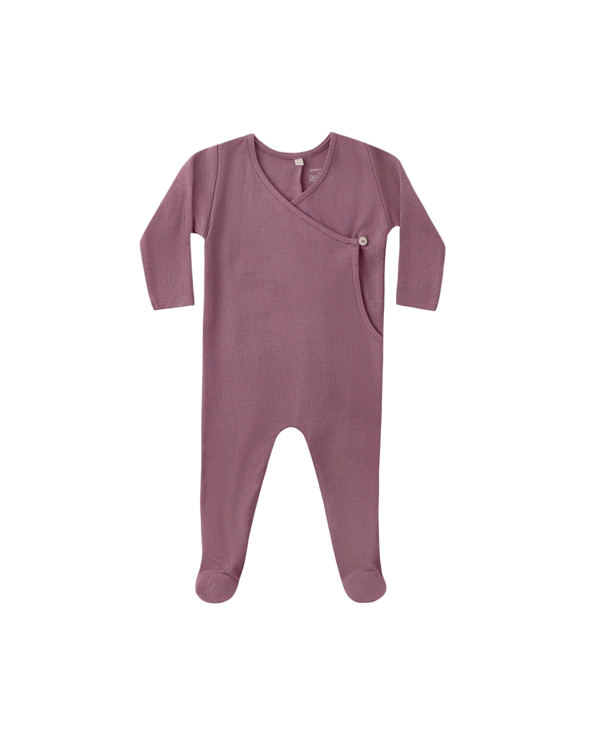 Quincy Mae infany pointelle wrap footie