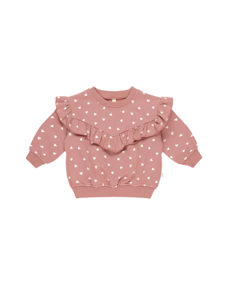 Quincy Mae infant & girls ruffle fleece sweatshirt
