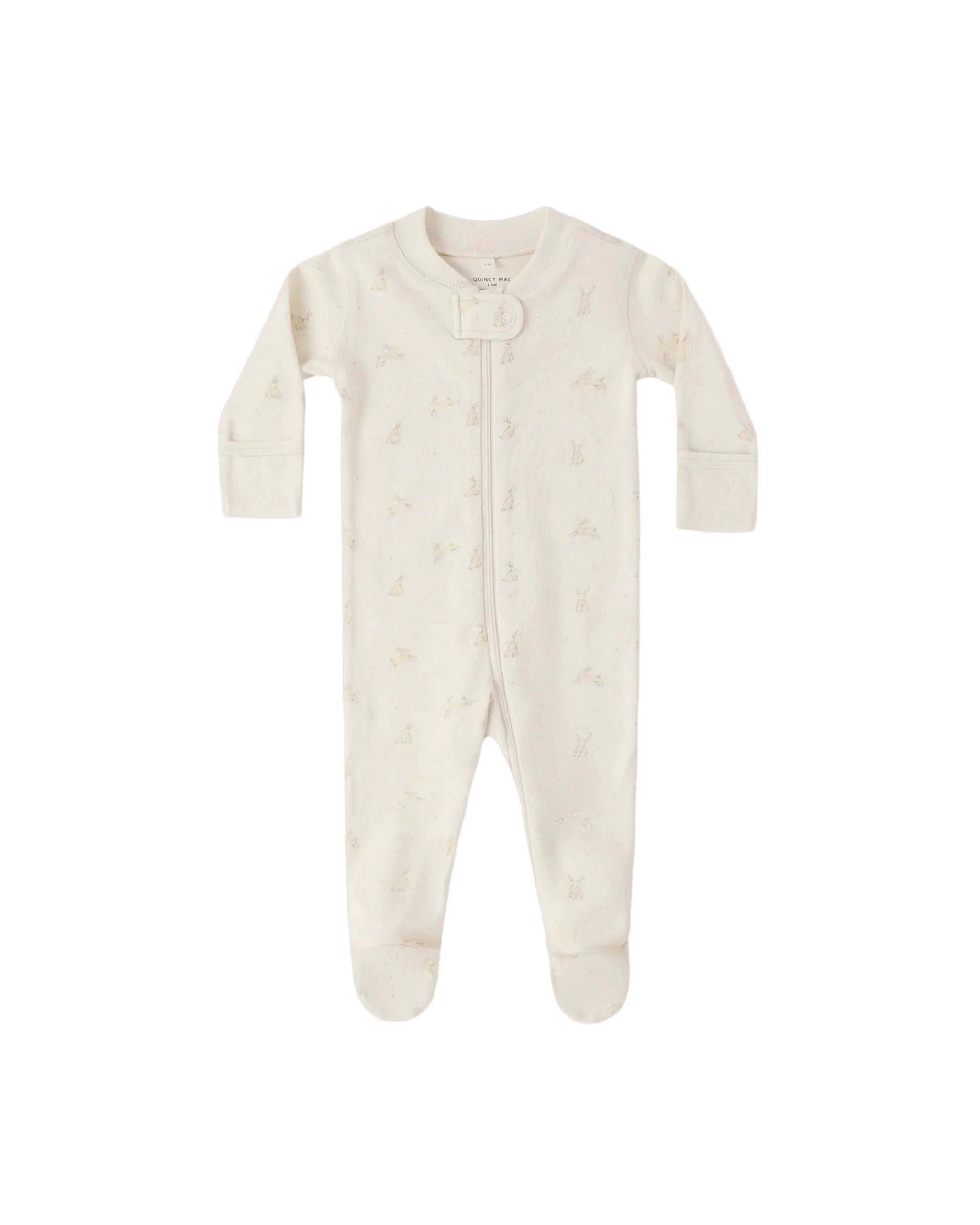 Quincy Mae infant zip footie