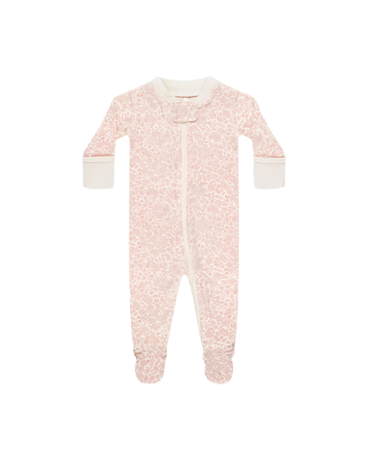 Quincy Mae infant zip footie