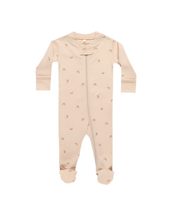 Quincy Mae infant zip footie