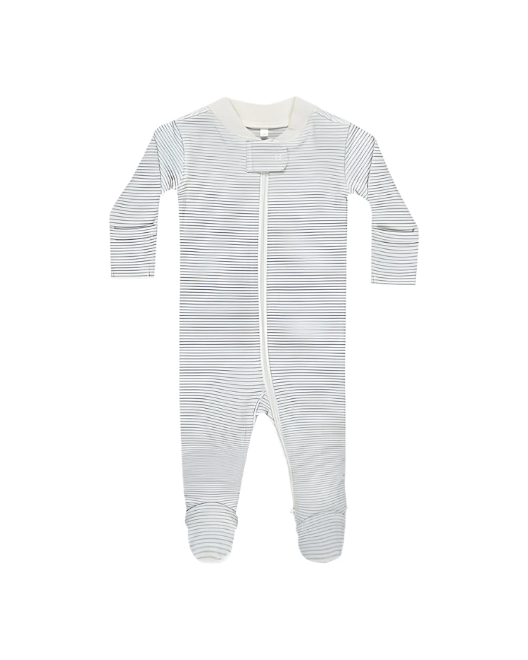 Quincy Mae infant zip footie