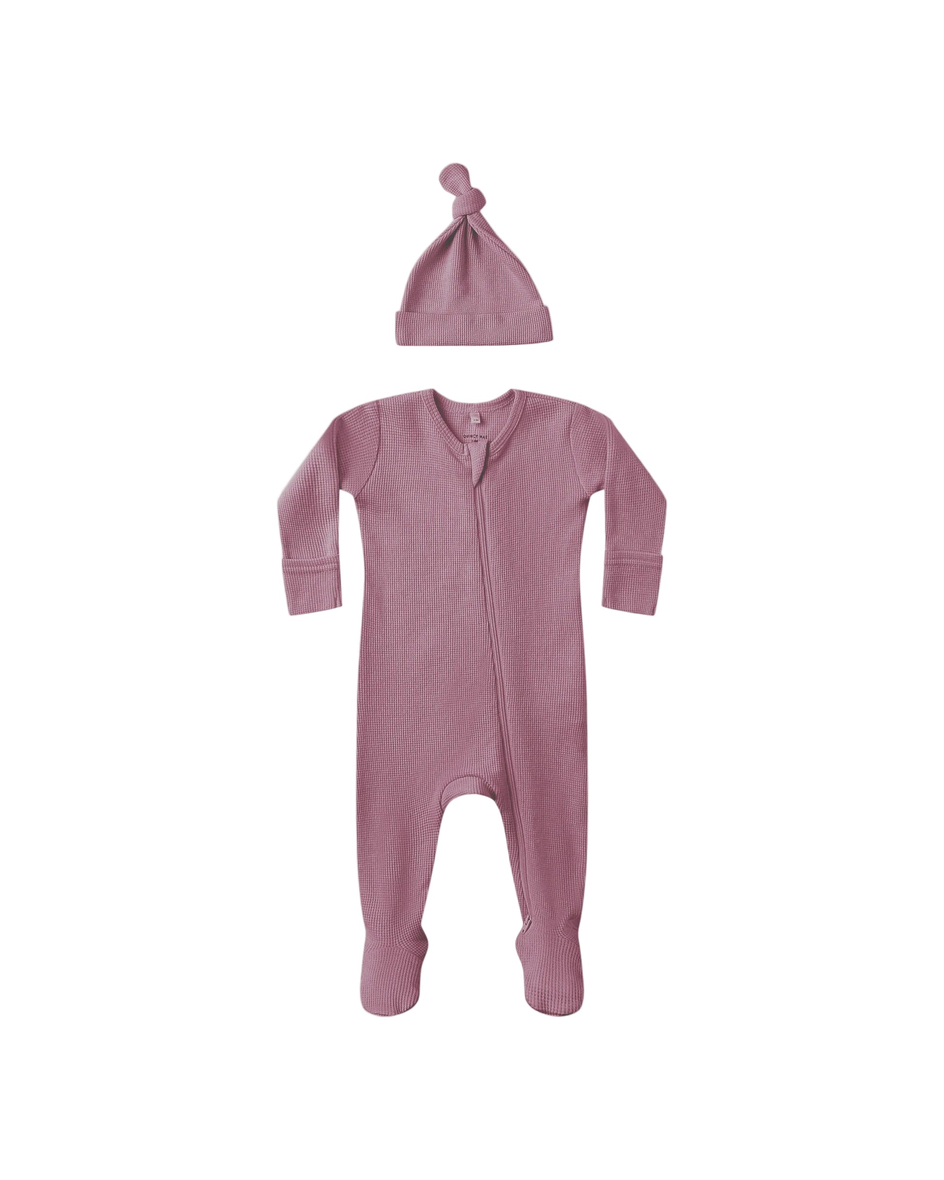Quincy Mae infant waffle sleep set