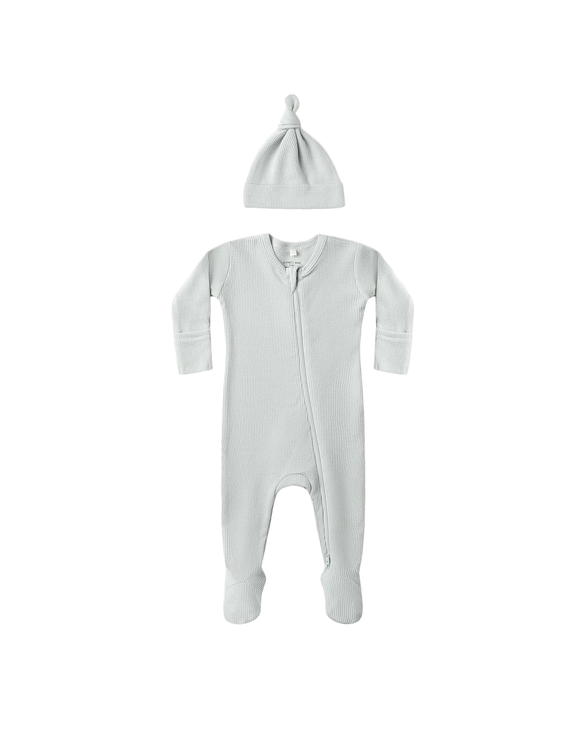 Quincy Mae infant waffle sleep set