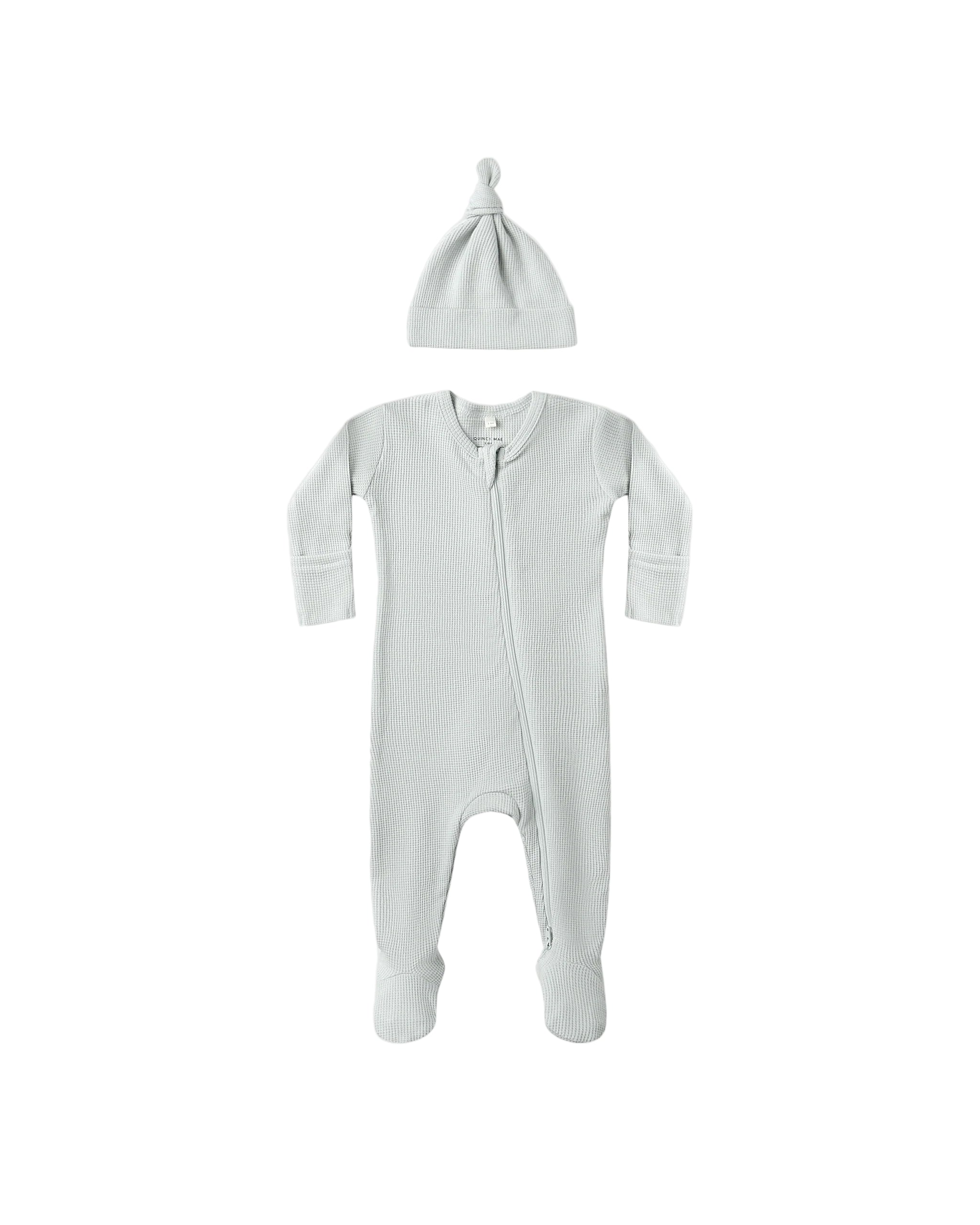 Quincy Mae infant waffle sleep set