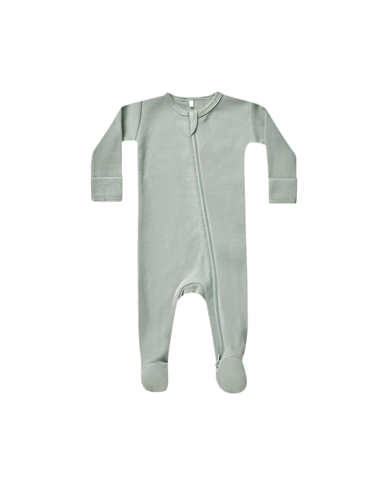 Quincy Mae infant waffle zip footie