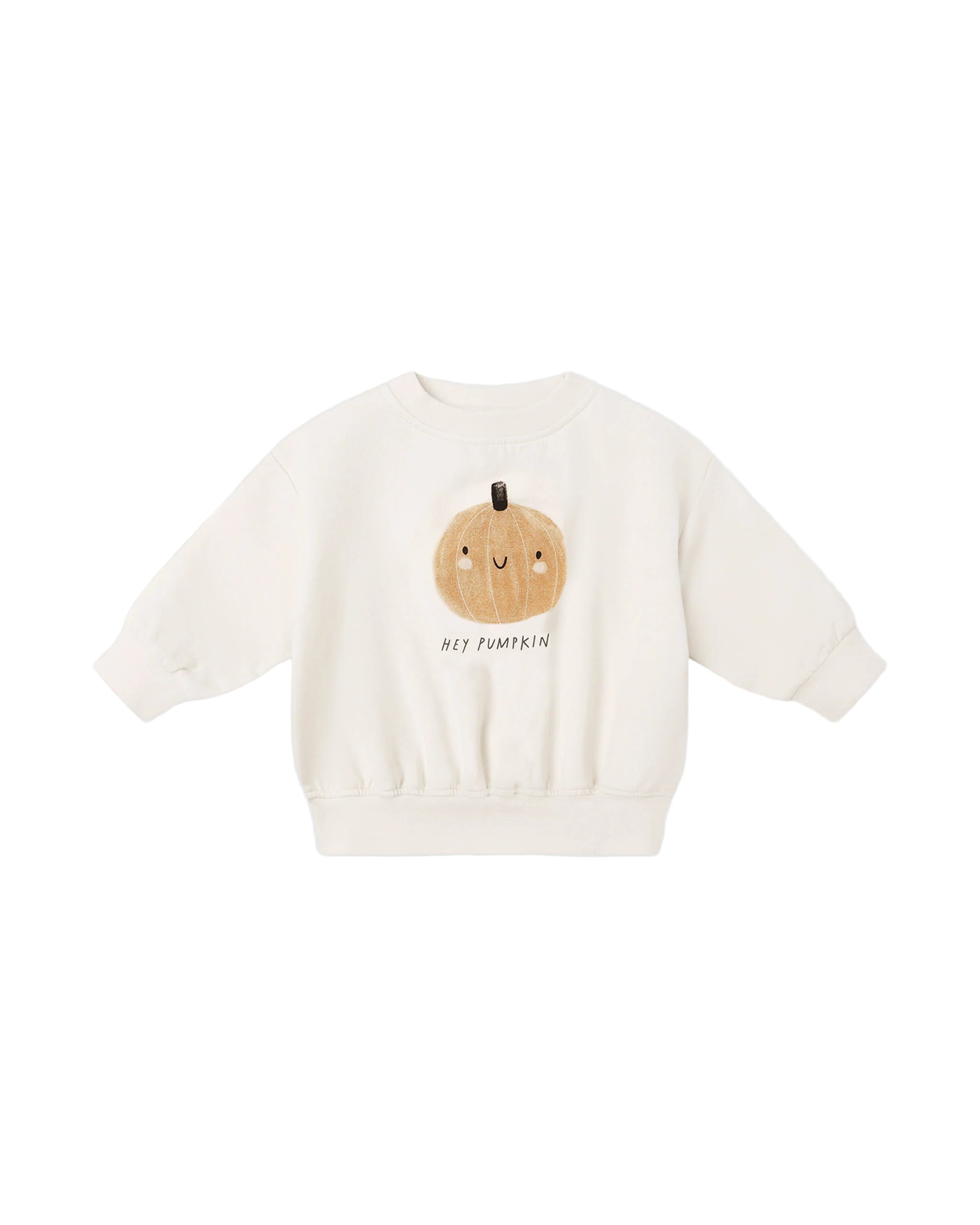 Quincy Mae infant & kids pumpkin relaxed fleece sweatshirt